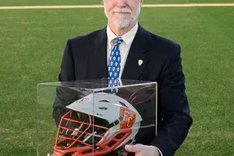 Brad Sauer at the dedication ceremony of the Flagler College Lacrosse and Intramurals Field on Wednesday, February 23, 2022.