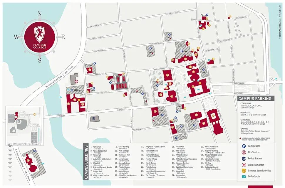 Small image of Flagler College campus map