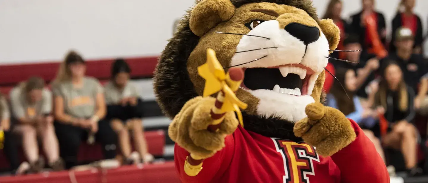 Flagler College mascot Lewis the Lion