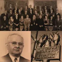 Composite photo of a businessman and a group.