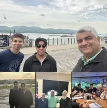 Photo of professor and students on trip