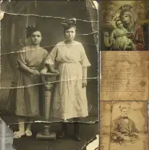 Photos and artifacts from research