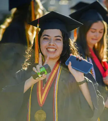 Alana smiling before graduation