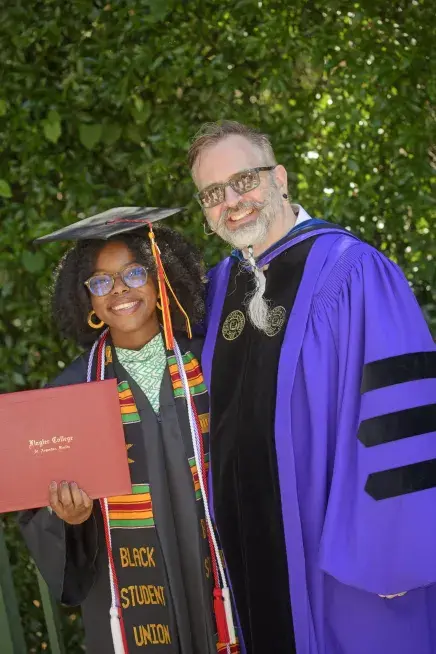 Ashley and Professor Wysocki at Commencement