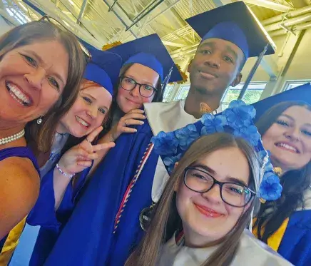 McClendon at HS graduation