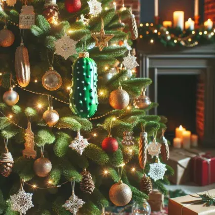 Pickle ornament graphic