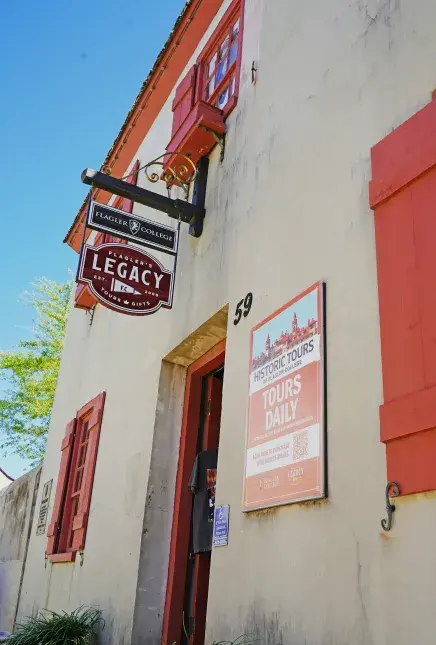 Outside shot of the Legacy with Historic Tours sign in shot