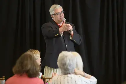 Ed Lombard speaking at Alumni Awards Luncheon 2025
