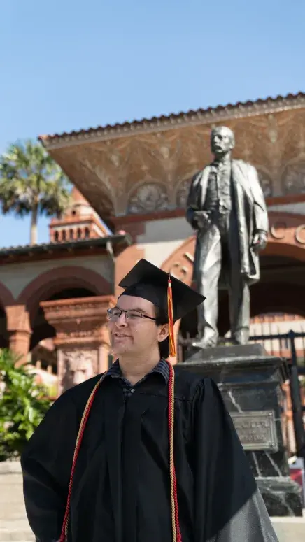 Peter Mankin and Henry Flagler Statue