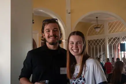 Students at Saint to Saint Mentorship program kickoff