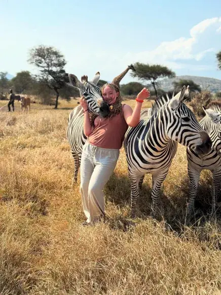 Nateleigh Nachreiner with Zebras