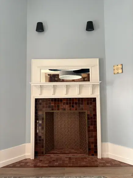 restored historic fireplace
