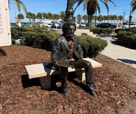 Photo of the Frederick Douglass statue in downtown St Augustine