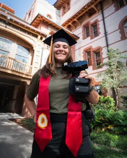Alexis Gifford with her police belt slung over her shoulder