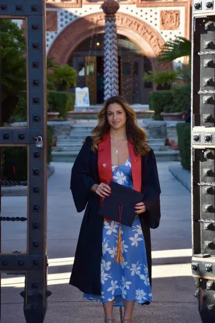 Callie Hertz in her graduation regalia