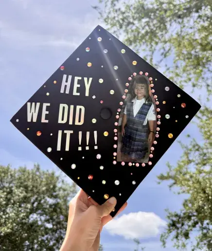 Sophia Cardona's grad cap design