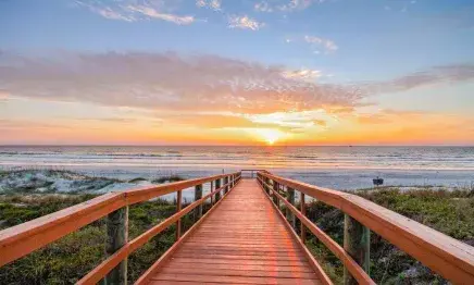 Boardwalk entry to the beach at Anastasia State Park
