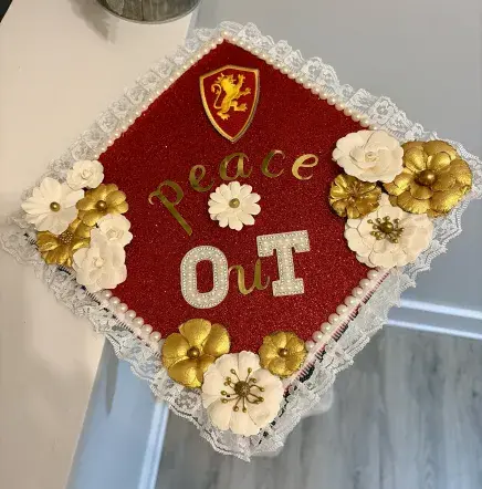 Sydney Gossman's grad cap design
