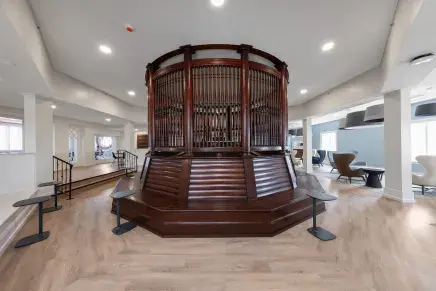 Ponce Birdcage - large wooded structure with spindles and seating