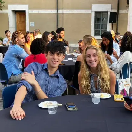 Ethan Sacks and Cameron Groome at the Earth Charter Youth Summit