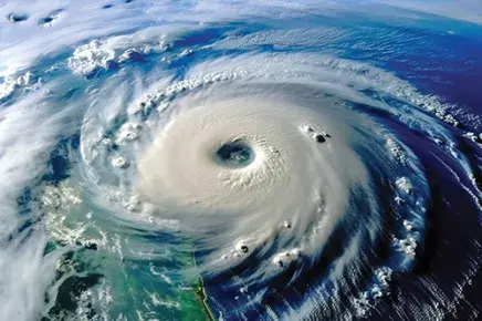 View of a large hurricane formation from space