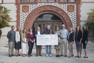 Siemens Grant Check Presentation in Ponce Courtyard