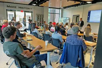 B.I.C. filled with attendees for Chip McGraw's presentation