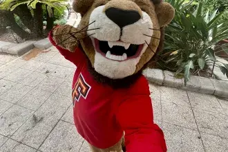 Lewis the Lion taking a selfie