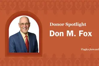 Donor Spotlight Template featuring Don Fox