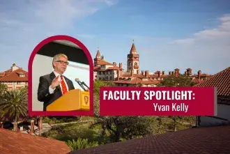 Yvan Kelly faculty spotlight graphic