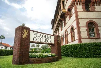 Flagler College sign in front of Ponce