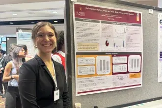 Carlie Buckler presents the findings of her Psychology research