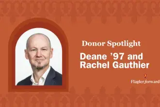 Gift Announcement Graphic with Picture of Dean Gauthier
