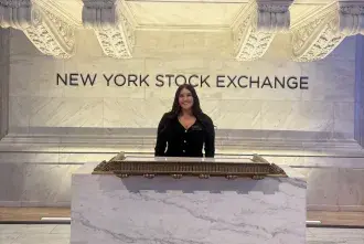 Marissa Brunatti at the New York Stock Exchange