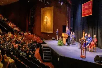 President Delaney speaking at Convocation 2022