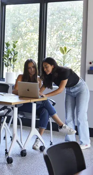 students collaborating at Brown Innovation Center