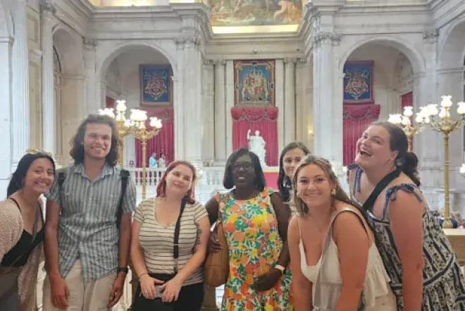 Students studying abroad 