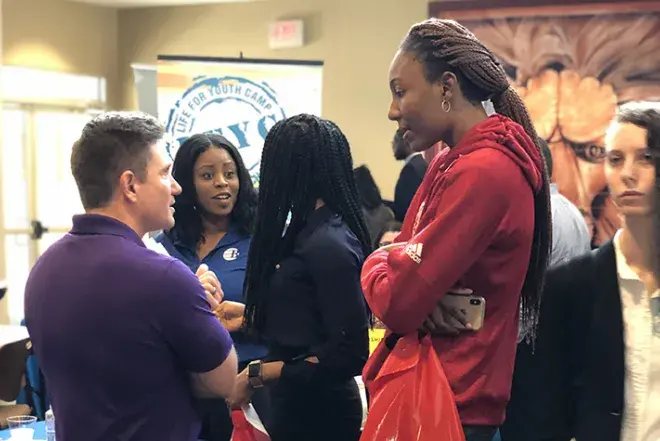 Students participating in the Career Expo