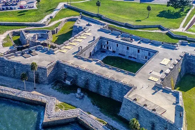 Downtown St. Augustine and the fort