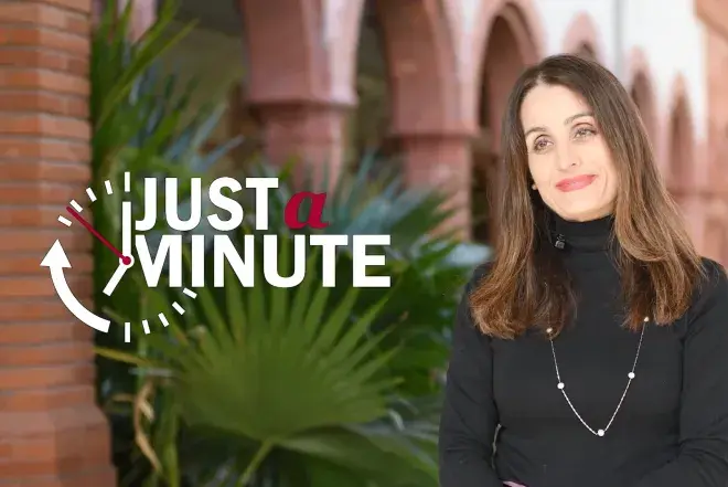 Just a Minute Image with Dr. Eugenia Charoni