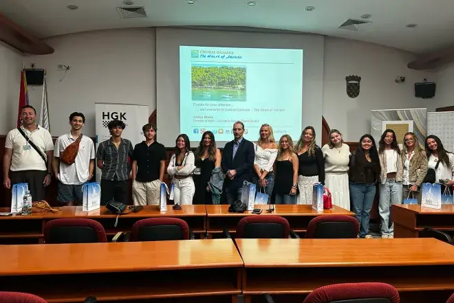 Students and professor in classroom