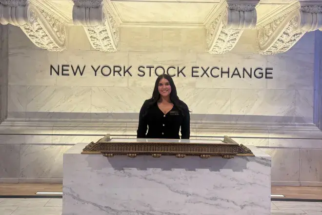 Marissa Brunatti at the New York Stock Exchange