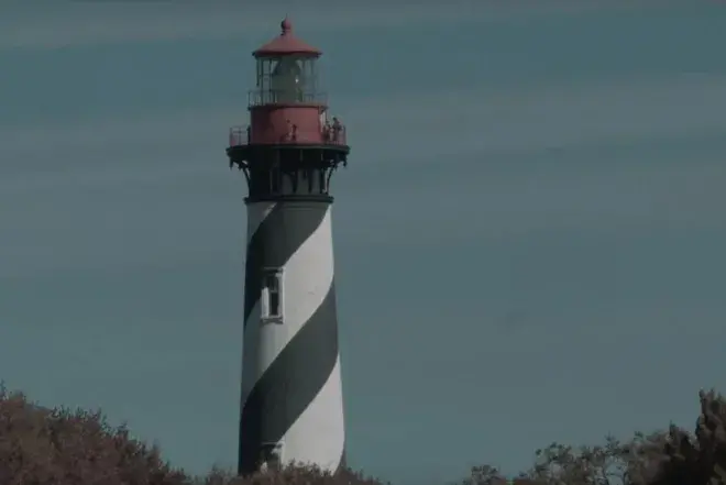 View of the St. Augustine Lighthouse. 