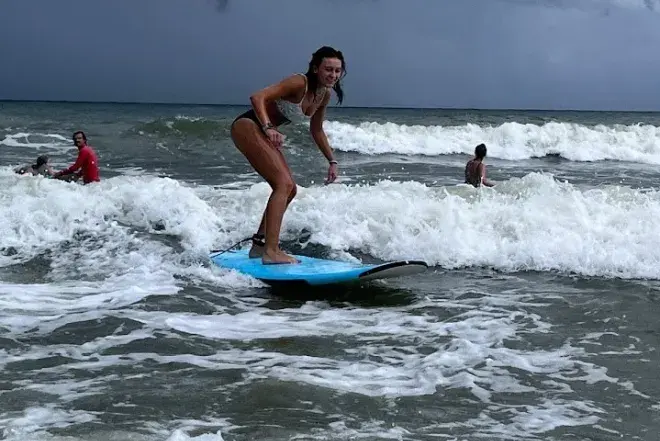 Student surfing