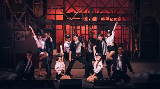 Students performing jailhouse rock