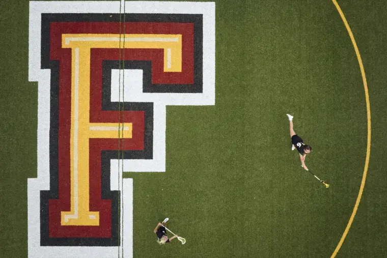 Players on the Flagler College field.