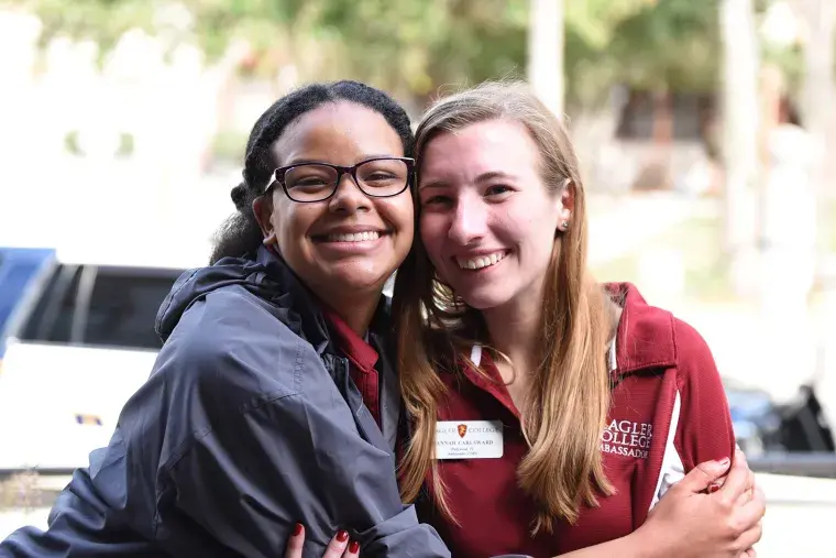 Students hanging out during movein