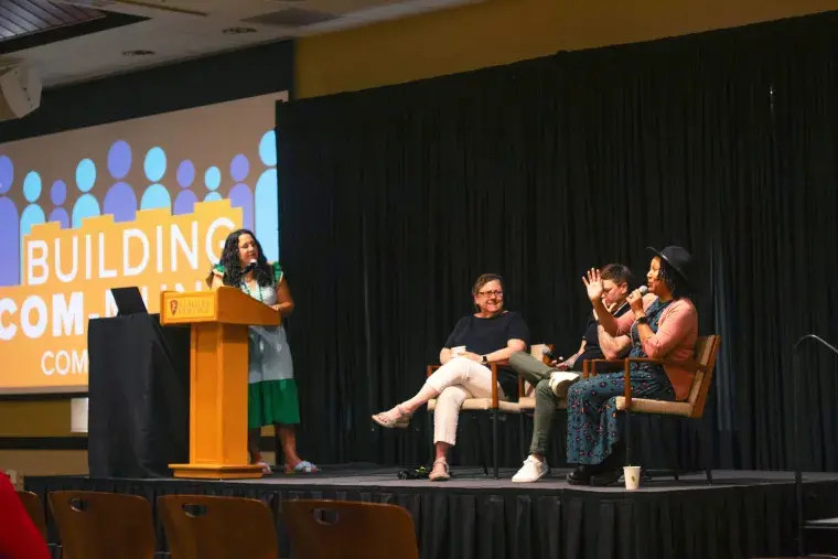 WIFT Com Week panel, wide-shot