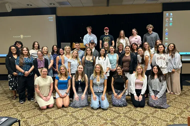 A group image of students taken during education week