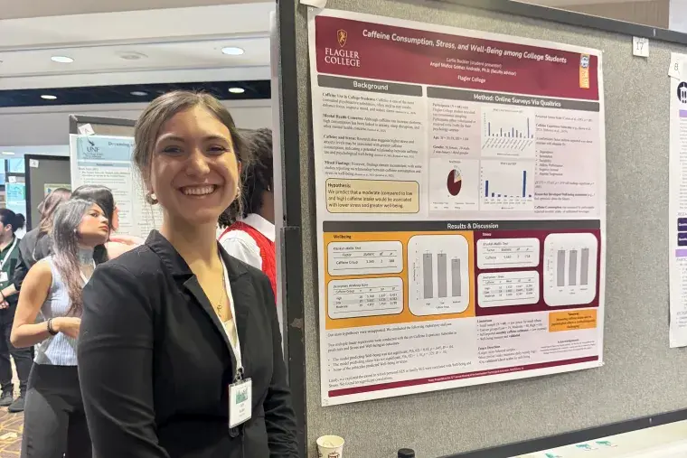 Carlie Buckler presents the findings of her Psychology research